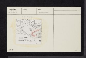 Auchenbreck Castle, NS08SW 1, Ordnance Survey index card, Recto