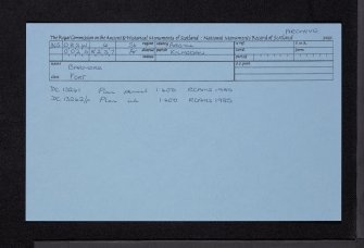 Barmore, NS08SW 6, Ordnance Survey index card, Recto