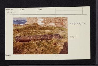 Portencross Castle, Cannon, NS14NE 3, Ordnance Survey index card, Recto
