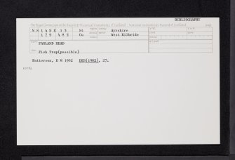 Farland Head, NS14NE 13, Ordnance Survey index card, Recto
