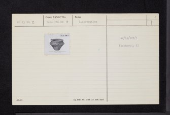 Great Cumbrae Island, Tomont End, Lady's Grave, NS15NE 2, Ordnance Survey index card, Recto