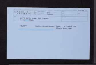 Great Cumbrae Island, Tomont End, Lady's Grave, NS15NE 2, Ordnance Survey index card, Recto