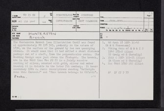 Hunterston, NS15SE 5, Ordnance Survey index card, page number 1, Recto