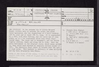 Brigurd Point, Hunterston Sands, NS15SE 18, Ordnance Survey index card, page number 1, Recto