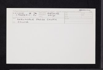 Skelmorlie, Skelmorlie Parish Church, NS16NE 10, Ordnance Survey index card, Recto