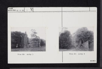 Knock Old Castle, NS16SE 3, Ordnance Survey index card, Recto