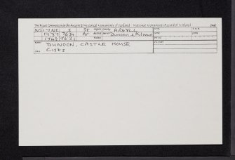 Dunoon, Castle House, NS17NE 5, Ordnance Survey index card, Recto