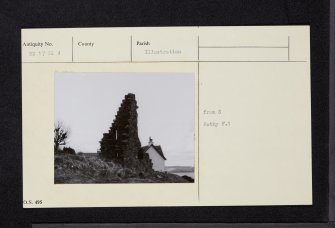 'Knockamillie Castle', NS17SE 1, Ordnance Survey index card, Recto