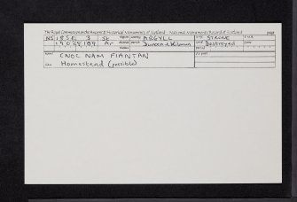 Cnoc Nam Faintan, NS18SE 3, Ordnance Survey index card, Recto