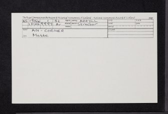 An Cormer, NS19NW 1, Ordnance Survey index card, Recto