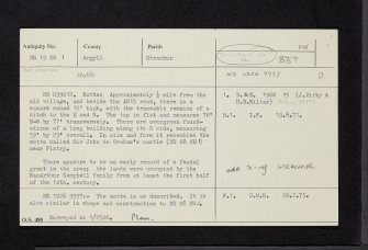 An Cormer, NS19NW 1, Ordnance Survey index card, Recto