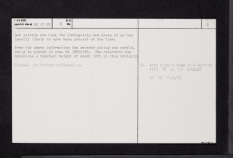 Lochspouts, NS20NE 8, Ordnance Survey index card, page number 3, Recto