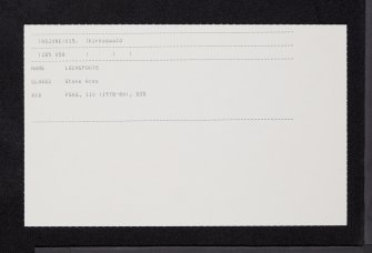 Lochspouts, NS20NE 15, Ordnance Survey index card, Recto