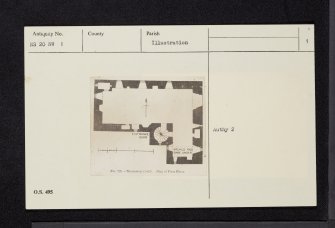 Thomaston Castle, NS20NW 1, Ordnance Survey index card, page number 1, Recto