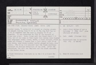 Shanter Knowe, NS20NW 3, Ordnance Survey index card, page number 1, Recto