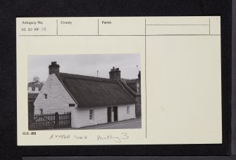 Kirkoswald, Souter Johnnie's Cottage, NS20NW 18, Ordnance Survey index card, Recto