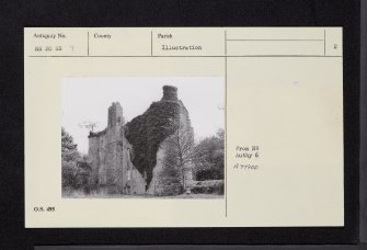 Dalquharran Castle, NS20SE 9, Ordnance Survey index card, page number 2, Verso