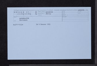 Maxwellston, NS20SE 21, Ordnance Survey index card, Recto