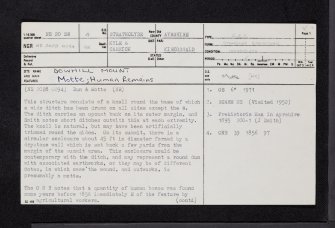 Dowhill Mount, NS20SW 4, Ordnance Survey index card, page number 1, Recto
