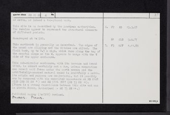 Dowhill Mount, NS20SW 4, Ordnance Survey index card, page number 3, Recto