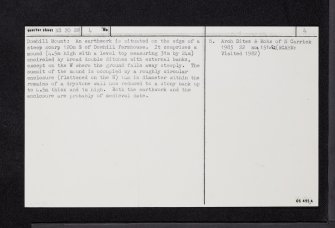 Dowhill Mount, NS20SW 4, Ordnance Survey index card, page number 4, Verso
