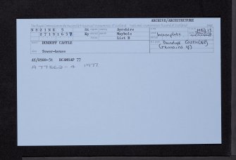 Dunduff Castle, NS21NE 5, Ordnance Survey index card, Recto