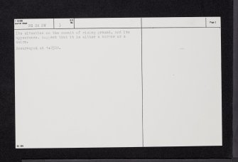 Bushglen Mount, NS24NW 3, Ordnance Survey index card, page number 2, Verso
