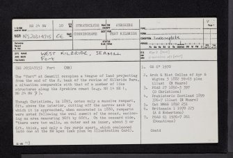 West Kilbride, Seamill, NS24NW 10, Ordnance Survey index card, page number 1, Recto