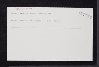 Knockjargon, NS24NW 21, Ordnance Survey index card, Recto