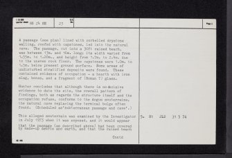 Stevenston, Ardeer, NS24SE 23, Ordnance Survey index card, page number 2, Verso
