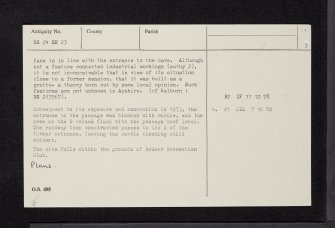 Stevenston, Ardeer, NS24SE 23, Ordnance Survey index card, page number 3, Recto