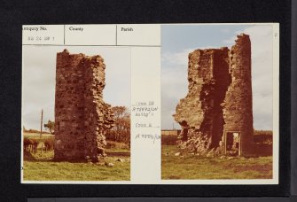 Montfode Castle, NS24SW 1, Ordnance Survey index card, page number 2, Verso