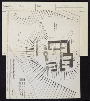 Ardrossan Castle, NS24SW 4, Ordnance Survey index card, Verso