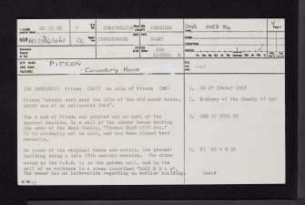 Pitcon, NS25SE 7, Ordnance Survey index card, page number 1, Recto