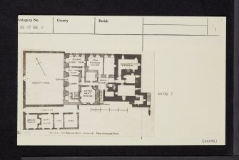 Greenock, Mansion House, NS27NE 2, Ordnance Survey index card, page number 1, Recto