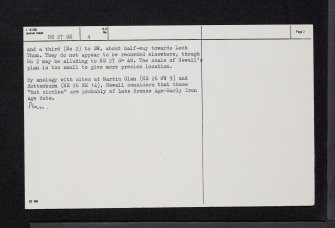 Alum Dam, Overton, NS27SE 4, Ordnance Survey index card, page number 2, Verso