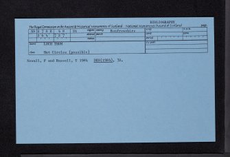 Loch Thom, NS27SE 48, Ordnance Survey index card, Recto