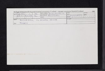 Rosneath, Clachan House, NS28SE 1, Ordnance Survey index card, Recto