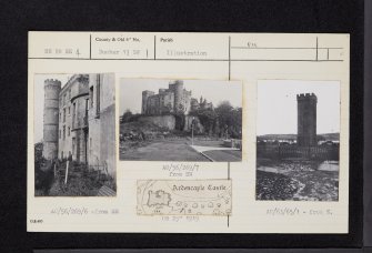 Ardencaple Castle, NS28SE 4, Ordnance Survey index card, Recto