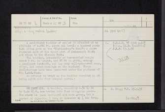Drumfad, NS28SE 6, Ordnance Survey index card, page number 1, Recto