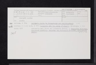 Rosneath Castle, NS28SE 11, Ordnance Survey index card, Recto