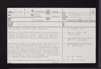 Lindston, NS31NE 6, Ordnance Survey index card, page number 1, Recto