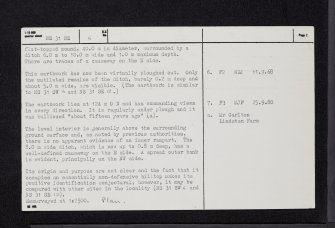 Lindston, NS31NE 6, Ordnance Survey index card, page number 2, Verso