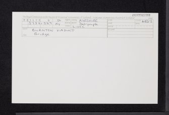 Burnton Viaduct, NS31NE 9, Ordnance Survey index card, Recto