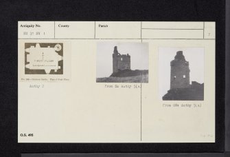 Greenan Castle, NS31NW 1, Ordnance Survey index card, page number 2, Verso