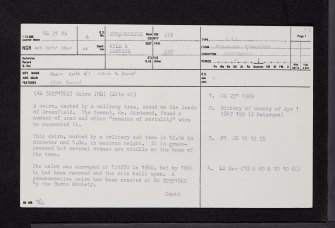 Ayr, Alloway, Cairn Crescent, NS31NW 6, Ordnance Survey index card, page number 1, Recto