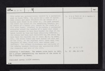 Ayr, Alloway, Cairn Crescent, NS31NW 6, Ordnance Survey index card, page number 2, Verso