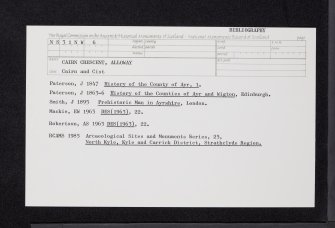 Ayr, Alloway, Cairn Crescent, NS31NW 6, Ordnance Survey index card, Recto