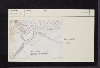Greenan Castle, NS31NW 27, Ordnance Survey index card, Recto