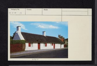 Ayr, Alloway, Robert Burns Cottage, NS31NW 31, Ordnance Survey index card, Recto